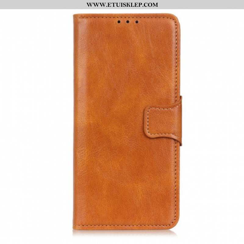 Etui Folio do Oppo A54 5G / A74 5G Dwustronne Zapięcie Z Efektem Skóry